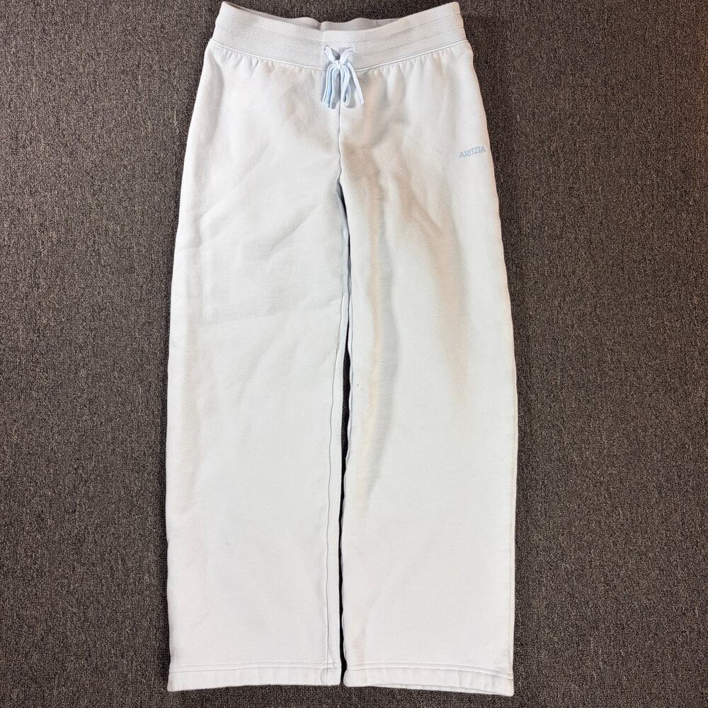 Aritzia Cozy Sweatfleece Boyfriend Wide Leg Baggy Sweatpants Baby Blue Women's S